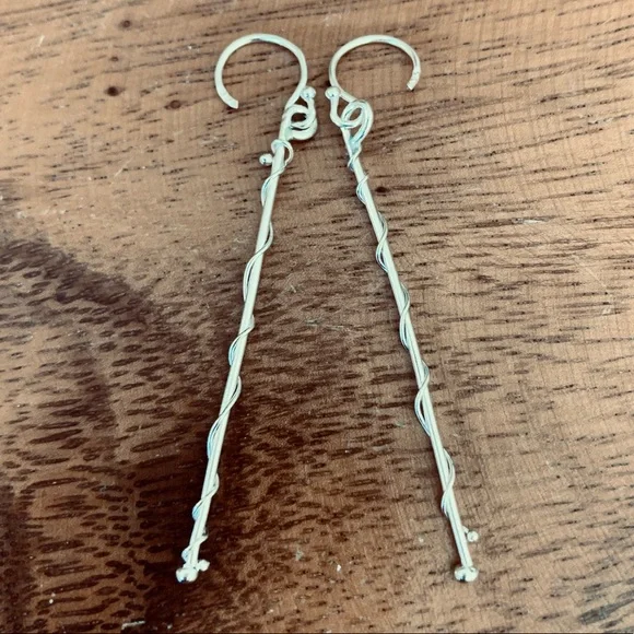 DONATED!  Sterling Silver Bar Earrings - Picture 5 of 16